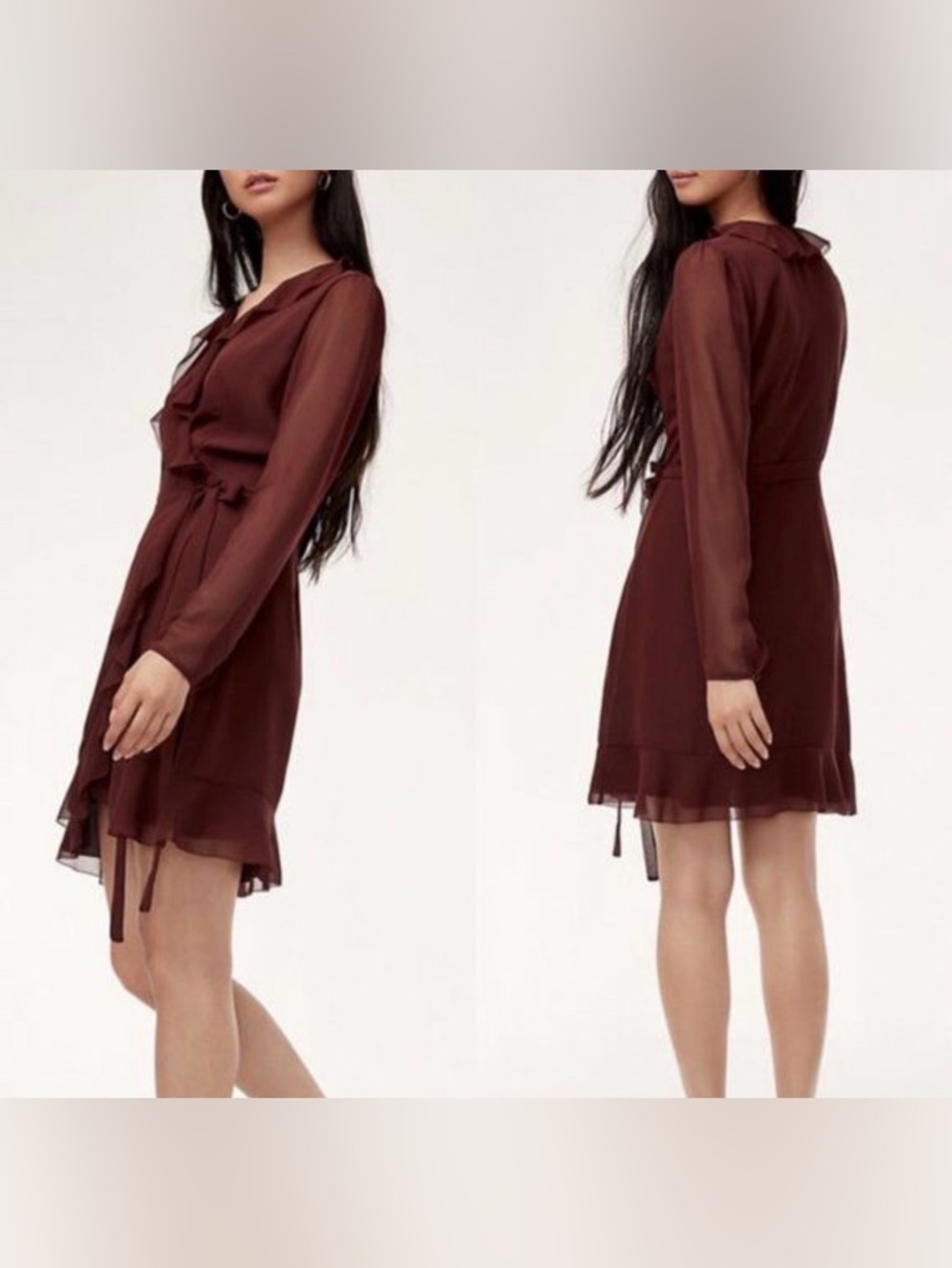 NWOTS Wilfred Louise Dress Burgundy Sz L